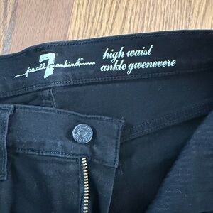 7 For All Mankind Gwenevere Black Ankle Jeans